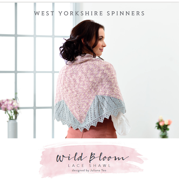 Wild Bloom Lace Shawl Knitting Pattern | WYS Signature 4 Ply Knitting Yarn WYS98980 | Free Digital Download - Main Image