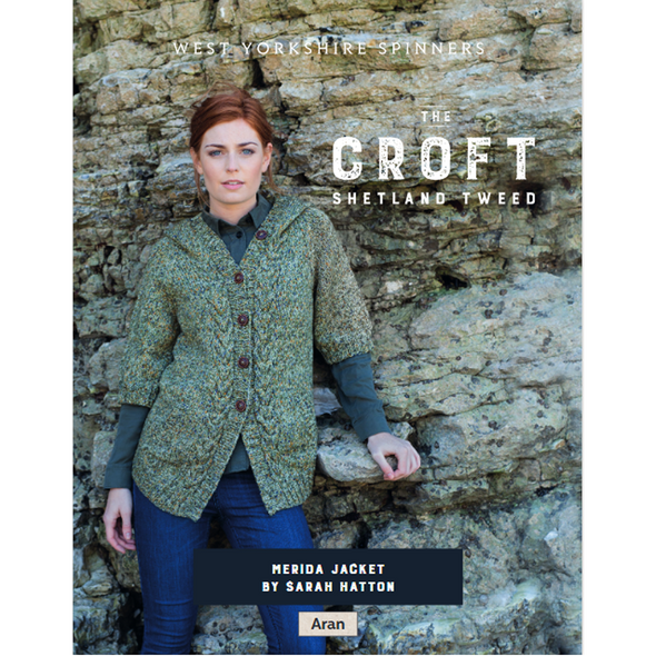 Merida Jacket Knitting Pattern | WYS The Croft Aran Knitting Yarn WYS98039 | Digital Download - Main Image