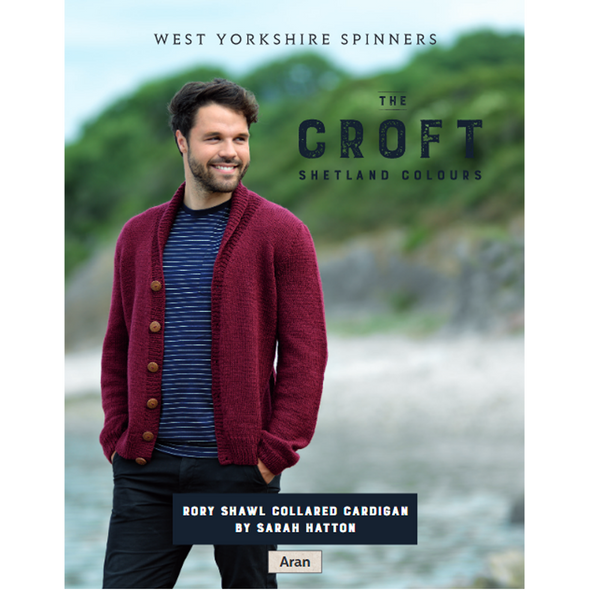 Rory Shawl Collared Cardigan Knitting Pattern | WYS The Croft Aran Knitting Yarn WYS98054 | Digital Download - Main Image