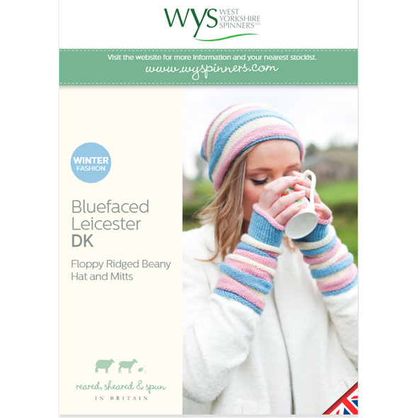 Floppy Hat & Mits Knitting Pattern | WYS Bluefaced Leicester Knitting Yarn WYS00992 | Free Digital Download - Main Image