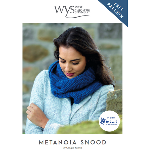 Metanoia Snood Knitting Pattern | Retreat Knitting Yarn WYS17997 | Free Digital Download - Main Image