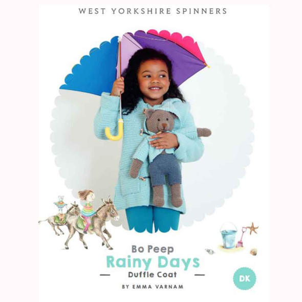 Rainy Days Duffle Coat Knitting Pattern | WYS Bo Peep DK Knitting Yarn DBP0099 | Digital Download - Main Image