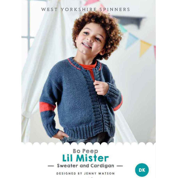 Lil Mister Sweater and Cardigan Knitting Pattern | WYS Bo Peep DK Knitting Yarn DBP0127 | Digital Download - Main Image