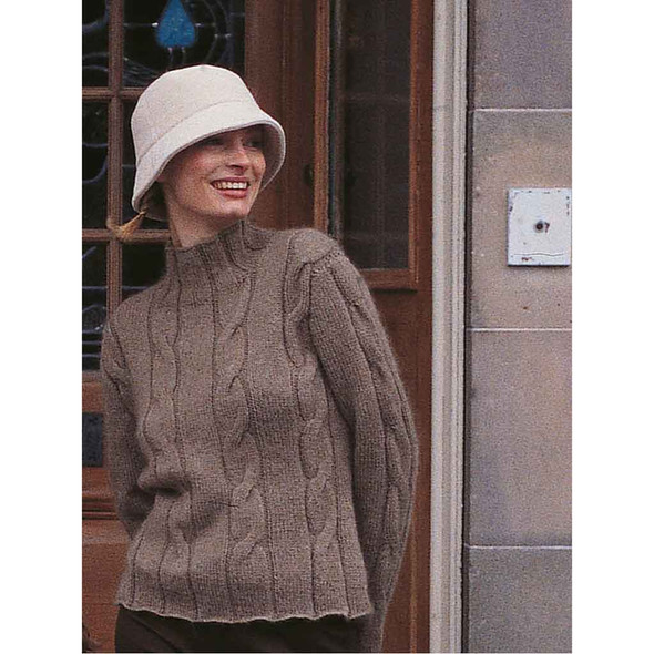 Rowan Heather Womens Sweater/Jumper Knitting Pattern in Kid Classic | Digital Download (ROWEB-02571) - Main Image