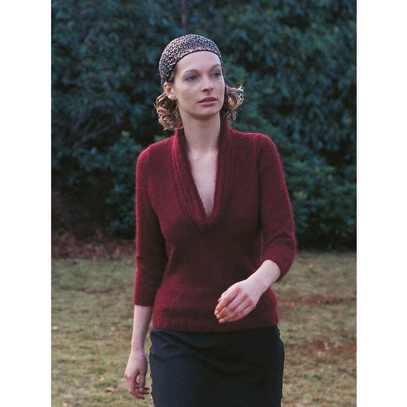 Rowan Paisley Womens Sweater/Jumper Knitting Pattern Felted Tweed in Kidsilk Haze | Digital Download (ROWEB-02573) - Main Image
