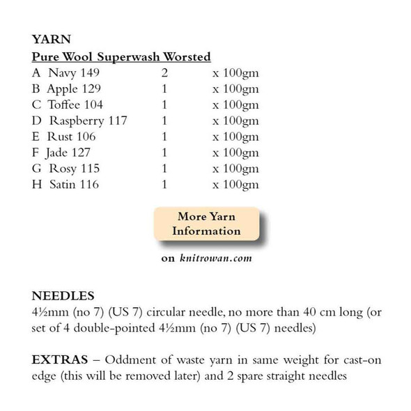 Rowan Lexy Scarf Accessories Knitting Pattern using Pure Wool Worsted | Digital Download (ROWEB-02762) - Pattern Table