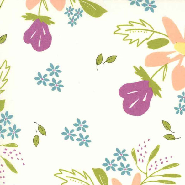Balboa Sherri & Chelsi Moda Fabric | 37590-11 Ivory Large Florals