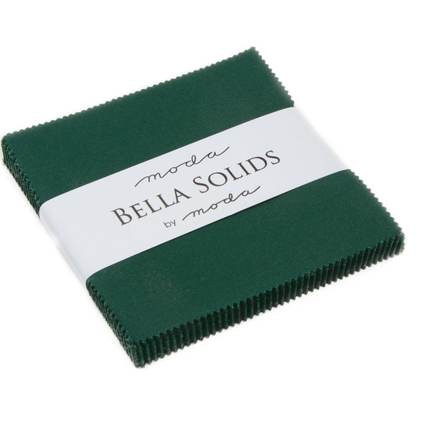 Bella Solids | Moda Fabrics | Charm Pack | 9900-14 | Christmas Green (9900PP-14)