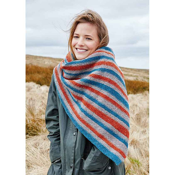 Rowan Bradfield scarf Womens Knitting Pattern using Valley Tweed | Digital Download (ZB221-00002) - Main Image