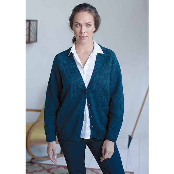 Rowan Olsen Womens Cardigan Knitting Pattern using Pure Wool Superwash Worsted | Digital Download (ZB223-00005) - Main Image