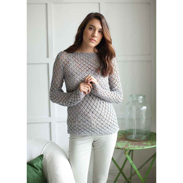 Rowan Hahana Womens Sweater Crochet Pattern using Summerlite 4ply | Digital Download (ZB231-00004) - Main Image