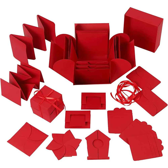 Explosion Box with Central Box | Red | Creativ Company - Main Image