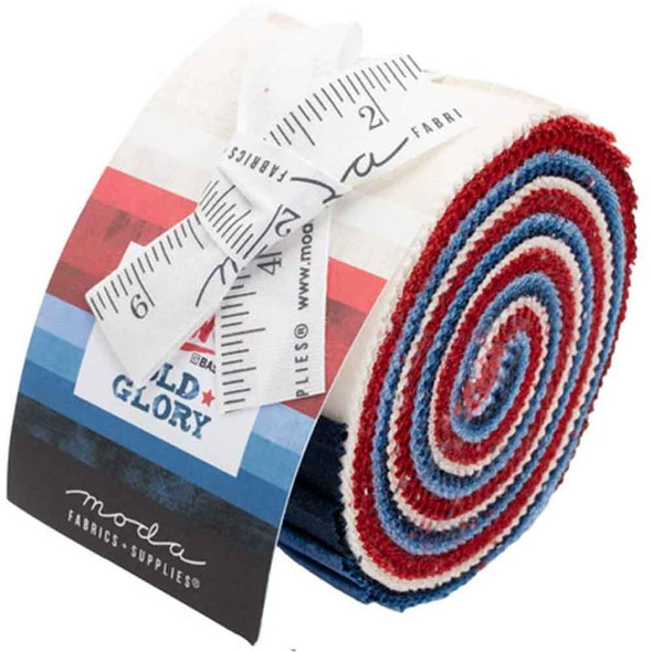Grunge Moda Fabric | 30150JJROG Old Glory | Junior Jelly Roll - Main Image