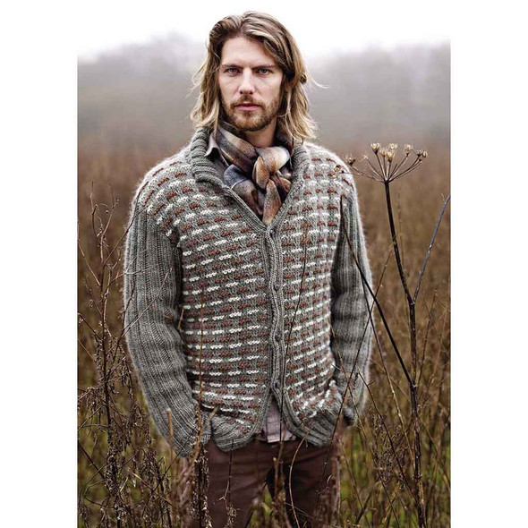 Rowan Wessington Mens Cardigan Knitting Pattern using Cocoon | Digital Download (ZB144-00008) - Main Image