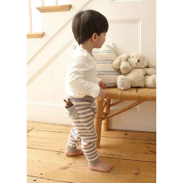 Rowan Porcupette Baby Trousers Knitting Pattern using Super Fine Merino 4ply | Digital Download (ZB186-00014) - Main Image