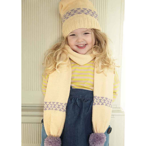 Rowan Puggle Scarf Baby accessories Knitting Pattern using Super Fine Merino 4ply | Digital Download (ZB186-00016) - Main Image