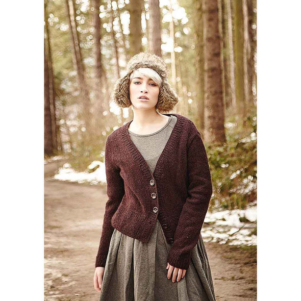 Rowan Padfield Womens Cardigan Knitting Pattern using Alpaca Merino DK | Digital Download (ZB179-00008) - Main Image