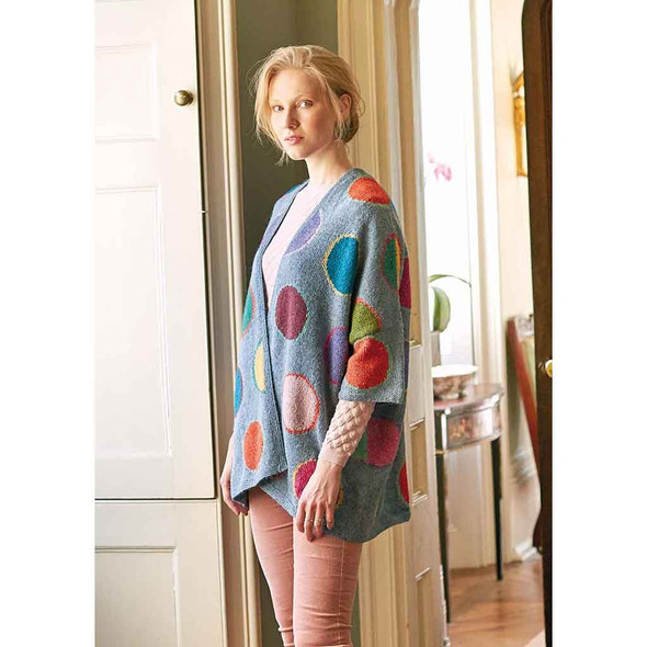 Rowan Halo Spots Ladies Cardigan Knitting Pattern using Felted Tweed | Digital Download (ZB245-00004) - Main Image