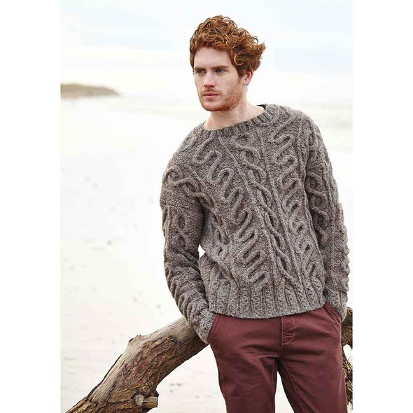 Rowan Fleet Mens Sweater Knitting Pattern using Brushed Fleece | Digital Download (ZB161-00006) - Main Image