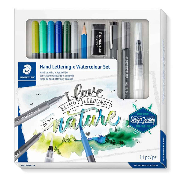 Staedtler Design Journey Hand Lettering and Watercolour Set | 11pcs - Main Image