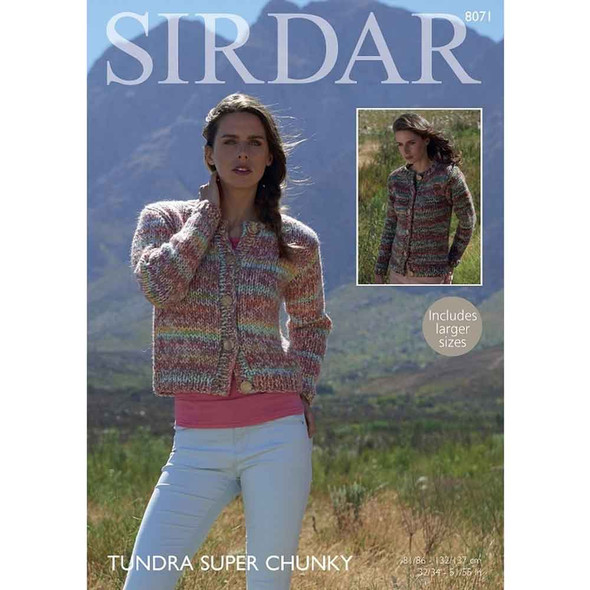 Sirdar Tundra Super Chunky Cardigans Knitting Pattern | Pattern No. 8071
