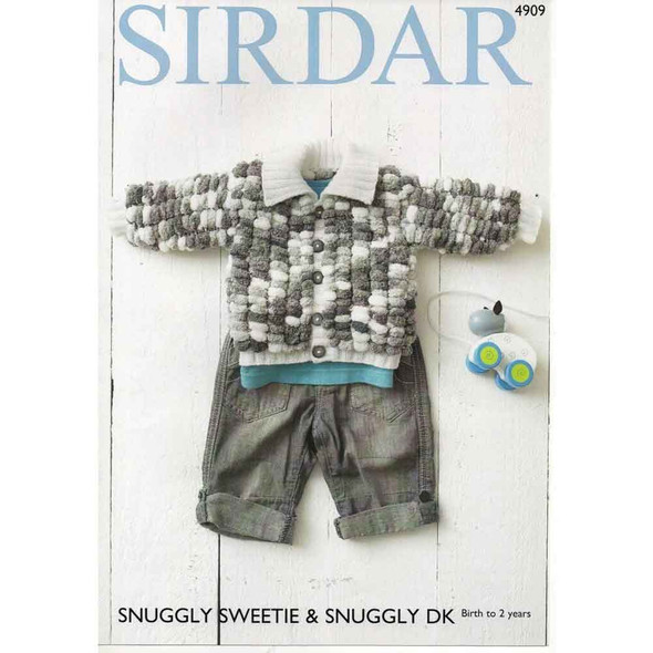 Sirdar Snuggly Sweetie & Snuggly DK Baby Jacket Knitting Pattern | Pattern No. 4909
