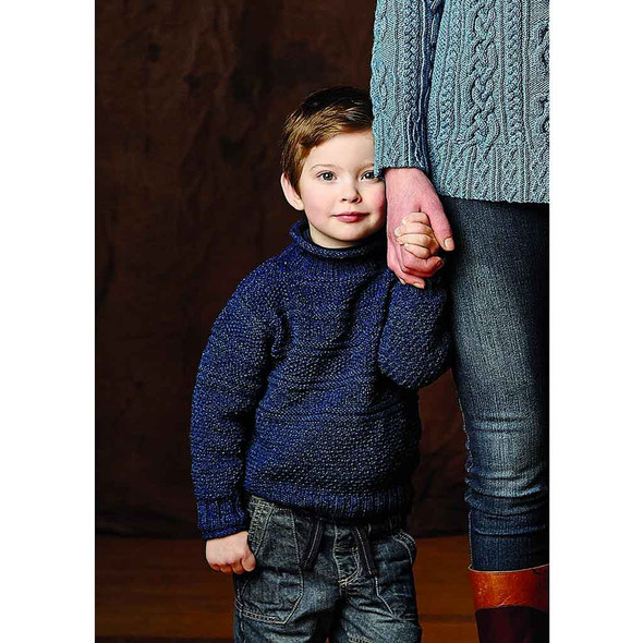 Rowan Flint Child Children Sweater Knitting Pattern using Original Denim | Digital Download (ZB158-00005) - Main Image