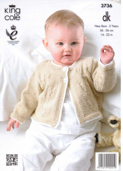 Babies / Childs Dress and Cardigan DK Pattern | King Cole DK 3736