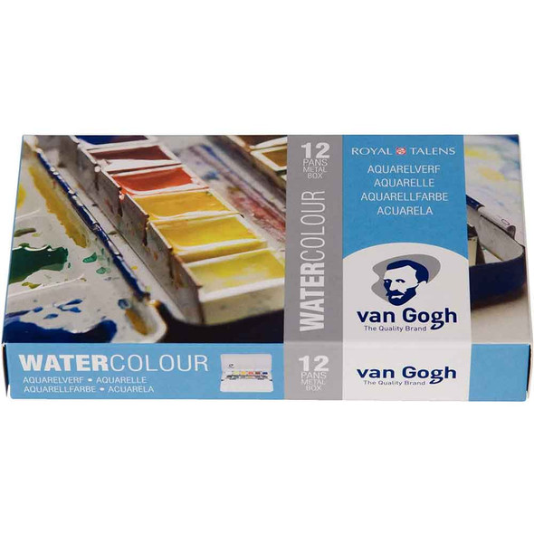 Royal Talens Van Gogh Watercolour | Metal Case Set | 12 Half Pans - Main Image