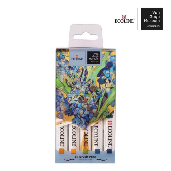 Royal Talens | Van Gogh Museum Range | Ecoline Pen Set of 5 Brush Pens - Main Image