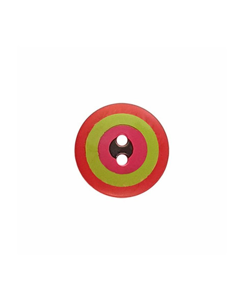  Kaffe Fassett Target Buttons | Red / Green / Pink / Purple | 15 mm (261396)