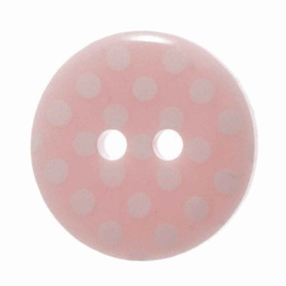 Spotty Button | Light Pink /White | 15mm