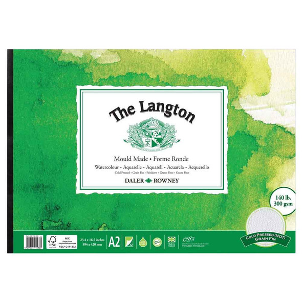 Daler Rowney The Langton Pads Cold Pressed 300gsm | Gummed | Various Sizes