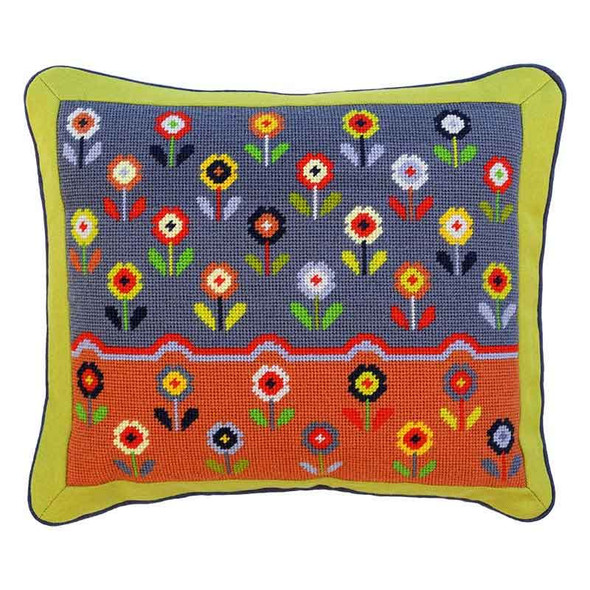 Ditsy Daisies Tapestry Kit | 14" x 113.25" | 36 cm x 34 cm | Jolly Red