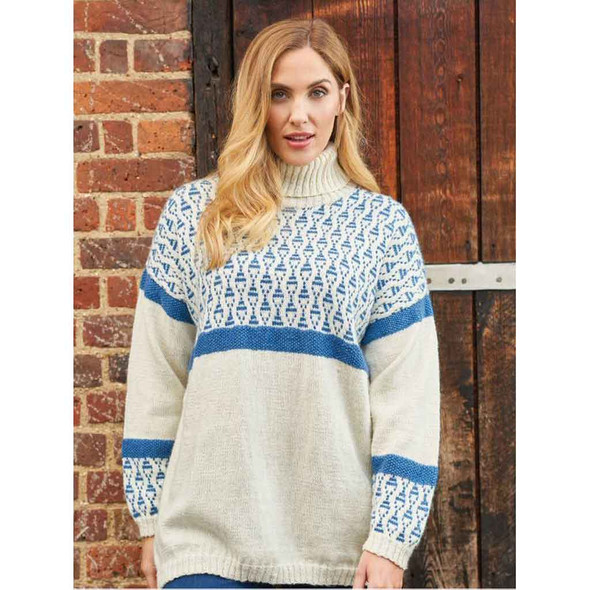 Rowan Marchena Womens Sweaters Knitting Pattern using Island Blend Fine | Digital Download (ZB265-00019) - Main Image