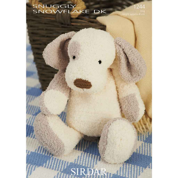 Patch the Puppy Knitting Pattern | Sirdar Snuggly Snowflake DK 1244 | Digital Download - Main Image