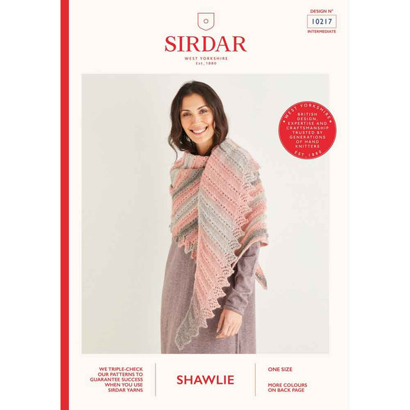 Sirdar Shawlie Ladies Shawl Knitting Pattern | 10217