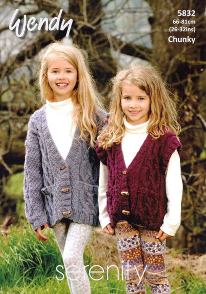 Jacket and Waistcoat Chunky Pattern | Wendy Serenity Chunky 5832