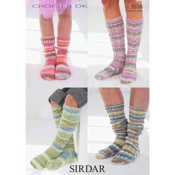 Socks Knitting Pattern | Sirdar Crofter DK 9338 | Digital Download - Main Image