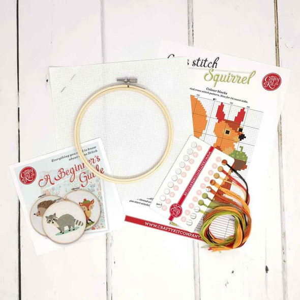 The Crafty Kit Company | Cross Stitch Kit | Squirrel