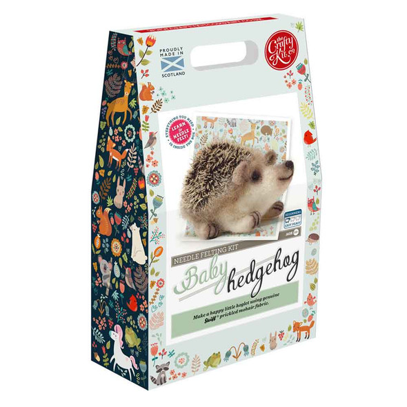 The Crafty Kit Company Baby Hedgehog Needle Felting Kit