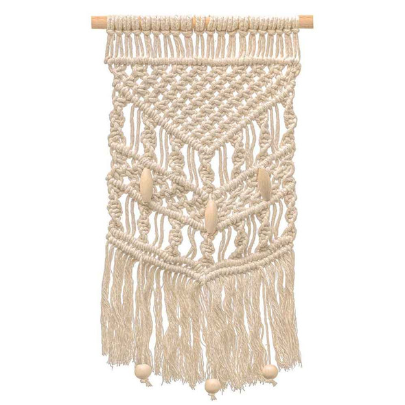 Peak Dale Macrame Wall Hanging Kit, Build your own Beautiful Cotton Wall Hanging - Main Image