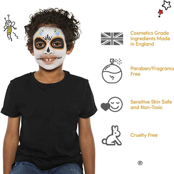 Snazaroo Face Paint Clown White | 50ml Tub