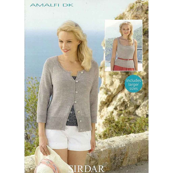 Women Cardigan and Vests Knitting Pattern | Sirdar Amalfi DK 7777 | Digital Download - Main Image