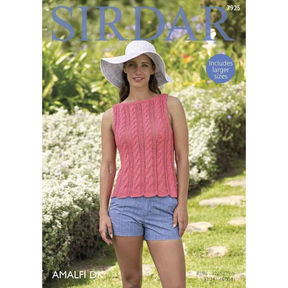 Women Top Knitting Pattern | Sirdar Amalfi DK 7925 | Digital Download - Main Image