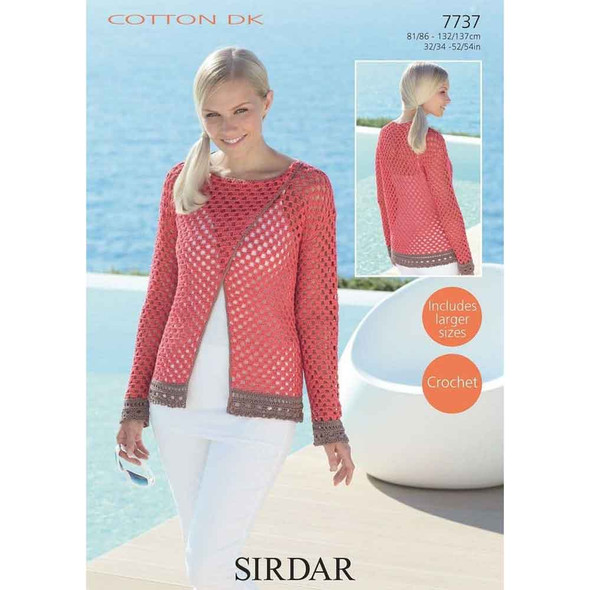Women Top Crochet Pattern | Sirdar Cotton DK 7737 | Digital Download - Main Image