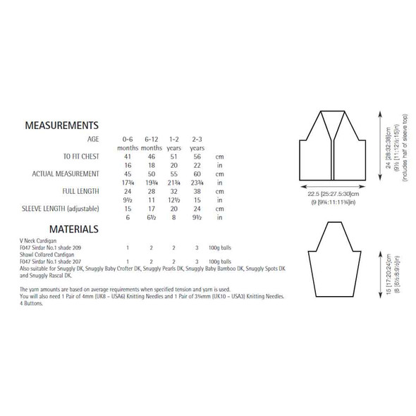 Boy's Cardigans Knitting Pattern | Sirdar No. 1 DK 4847 | Digital Download - Pattern Table