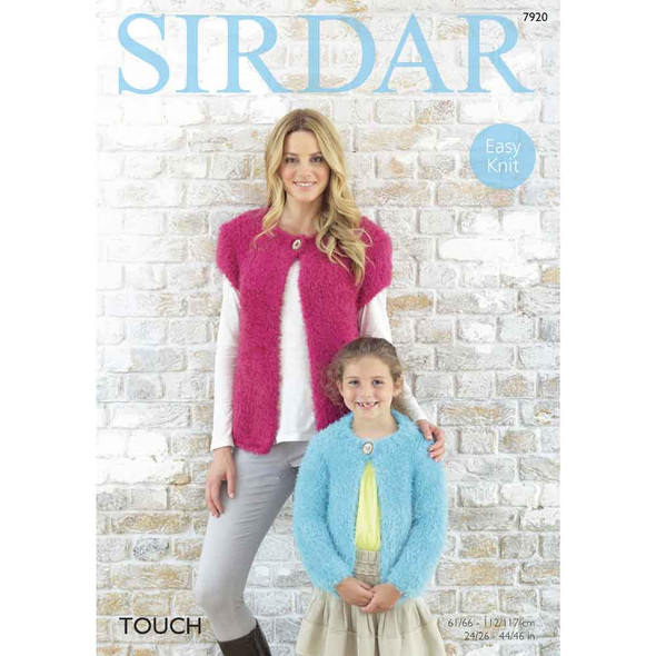 Ladies and Girls Cardigans Knitting Pattern | Sirdar Touch Super Chunky 7920 | Digital Download - Main Image