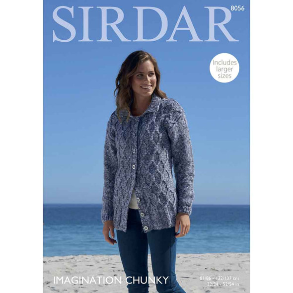 Ladies Cardigans Knitting Pattern | Sirdar Imagination Chunky 8056 | Digital Download - Main Image
