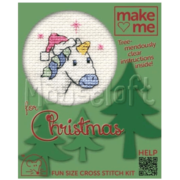 Make Me For... Christmas Cross Stitch Kit Collection | Mouseloft | Unicorn 